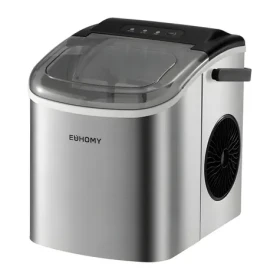 Euhomy IM001 strieborná / Výrobník kociek ľadu / 1,2 l / 12 kg za 24 h / samočistiaca funkcia (IM001-BSI)