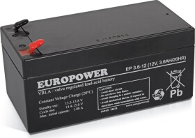 Europower akumulátor 12V 3.6Ah AGM Europower EP3.6-12