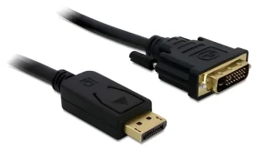 DeLock DisplayPort - DVI 24+1 čierna / Kábel / 1 m / pozlátené konektory / pasívne / DisplayPort 1.1 (82590)