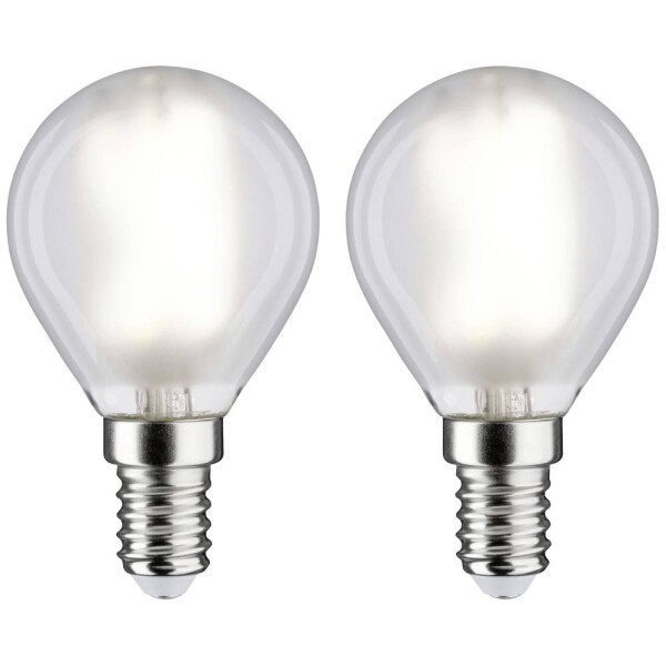 Paulmann 28919 LED En.trieda 2021 F (A - G) E14 kvapkový tvar 4.8 W = 40 W neutrálna biela (Ø x v) 45 mm x 78 mm 2 ks; 28919