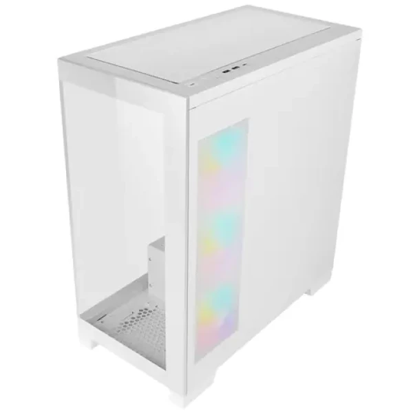 Azza Cove biela / Midi PC skriňa / ATX / Tvrdené sklo 270 ° / USB-C / Bez zdroja (CSAZ-570W)