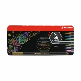 STABILO® Pen 68 metallic - 8 ks sada v plechu - 8 rôznych metalických farieb (6808/8-32)