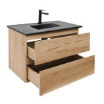 Kúpeľňová skrinka 2 zásuvková s umývadlom SAT B-Way 79x50x45 cm dub mat BWAY280OAKU4B2B BWAY280OAKU4B2B