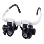 Verk Náhlavná lupa s LED svetlom hodinárska 8x 23x