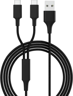 Smrter Hydra DUO čierna / Nabíjací kábel / USB-C / 1,2 m (SMRTER_HYDRA_DUO_C_BK)