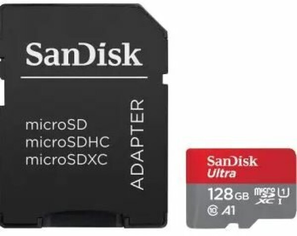 SanDisk Ultra microSDXC 128GB + adaptér / Class 10 / UHS-I / čítanie: až 140MBs (SDSQUAB-128G-GN6MA)