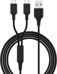 Smrter Hydra DUO čierna / Nabíjací kábel / USB-C / 1,2 m (SMRTER_HYDRA_DUO_C_BK)