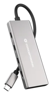 Conceptronic HUBBIES17G sivá / USB hub / 7 portov / USB 3.2 Gen 2 / 10 Gbps (HUBBIES17G)