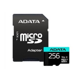 ADATA Premier Pro Micro SDXC 256GB + SD adaptér / V30 / U3 / Class 10 / R: 100MBs / W: 80MBs (AUSDX256GUI3V30SA2-RA1)