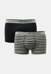 Pánske boxerky 2Pack 111210 4R542 Black/Stripe Emporio Armani