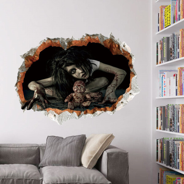 Veselá Stena Samolepka Halloween bábika