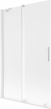 MEXEN/S - Velar dvojkrídlová posuvná vaňová zástena 110 x 150, dekor, biela 896-110-000-31-20