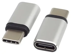PremiumCord Adaptér USB-C samica - USB-C samec strieborný / Adaptér / USB-C (8592220020712)