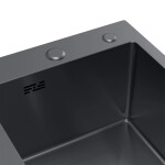 VELAZO VELAZO - Oceľový drez 58 x 48, grafit, s odkvapkávačom VELAZ5848RB