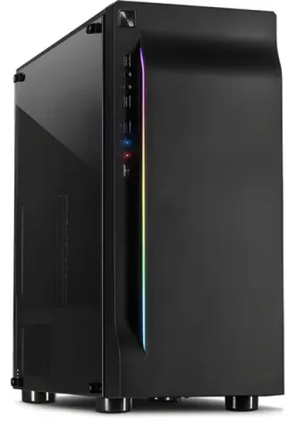 Inter-tech A-3411 Creek RGB čierna / PC skriňa / Tower / Tvrdené sklo / RGB podsvietenie / ATX, mATX, ITX (88881322)