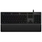 Logitech G513 čierna / herná klávesnica / US layout / kábel USB-A 2.0 / 1x USB-A 2.0 / RGB Lightsync / GX Brown Tactile (920-009330)