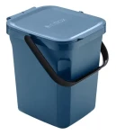 Denox Organic odpadkový kôš na bioodpad 10 l modrá / bezpečnostné zatváranie / plast / 23,5 x 26,5 x 28,5 cm
