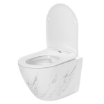 REA - Závesná WC misa vrátane sedátka Carlos Nature Marble REA-C6606