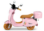 Mamido Detský elektrický skúter Vespa 2x35W s kufríkom ružový