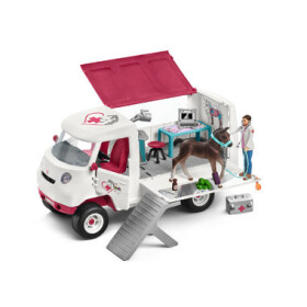 Schleich Horse Club 42370 Zverolekárka s mobilnou ordináciou a hannoverským žriebäťom