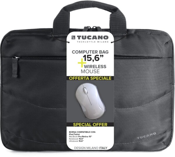 Tucano Tucano Borsa Idea 15.6" computer bag + mouse, black