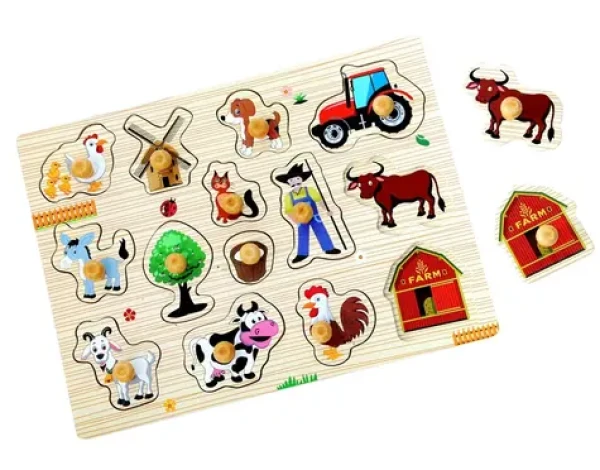 2Kids Toys Drevené puzzle Farma