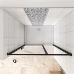 H K - Sprchové dvere BLACK SAFIR B5 100, jednokrídlové s pevnou stenou 99-101 x 185 cm SE-BLACKSAFIRB5100