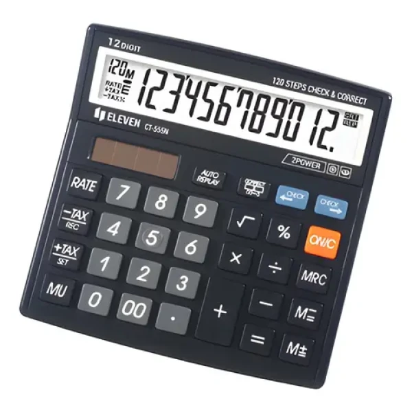 Eleven CT555N čierna / Stolová kalkulačka / dvanásťmiestna (CT-555N)