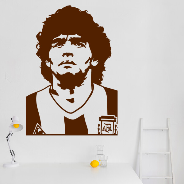 Veselá Stena Samolepka Diego Maradona Farba: hnedá, Veľkosť: 100 x 70 cm