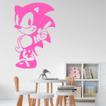 Veselá Stena Samolepka Ježko Sonic Farba: béžová, Veľkosť: 100 x 62 cm