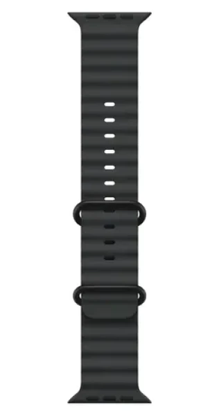 Apple Watch 49mm Oceánsky remienok Black Ocean čierna / Remienok pre Apple Watch / Fluoroelastomer / Titanová pracka (MYPD3ZM/A)