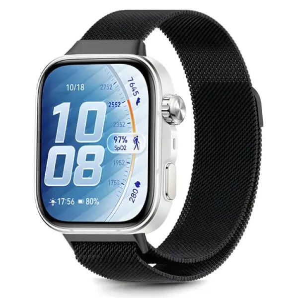 Tech-Protect MilaneseBand čierna / Remienok milánsky ťah / pre Huawei Watch Fit 3