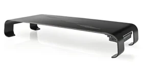 Nedis Stojan pod monitor s USB hubom / Stojan na monitor / nosnosť 18 kg / USB hub 4X USB 3.0 (ERGOMFSU3400BK)