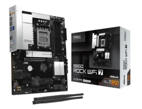 ASRock B850 Rock WiFi / AMD B850 / DDR5 / SATA III / USB 3.2 / 2.5 GLAN / Wi-Fi 7 / sc.AM5 / ATX (B850 ROCK WIFI 7)