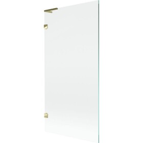 MEXEN/S - Lunar L vaňová zástena FIX 90 x 150, transparent, zlatá 897L-090-000-50-00