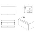 SAPHO - LOREA skrinka s umývadlom 121x46x51,5cm (90+30), ľavá, biela matná LE090-3131-L-01