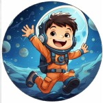Jedlý papier malý astronaut vo vesmíre 19,5 cm - Pictu Hap