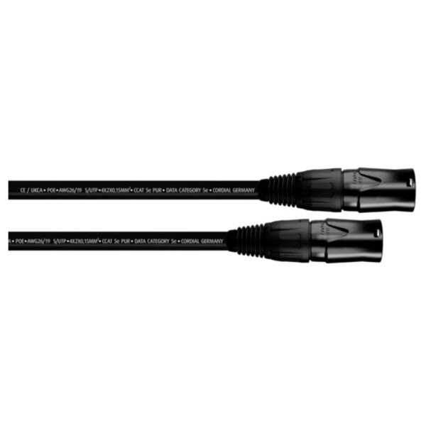 Cordial 15560 RJ45 sieťové káble, prepojovacie káble CAT 5e S/UTP 5.00 m čierna krytie PUR 1 ks; 15560