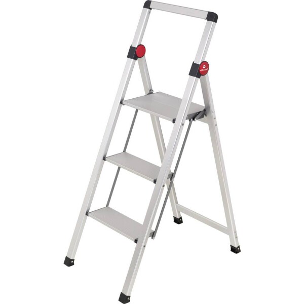 TOOLCRAFT TO-10104639 Zliatina hliníka dvojité pevné schodíky skladacie, Montáž bez náradia strieborná 3.9 kg; TO-10104639