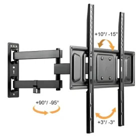 Brateck LPA63-443 / Výsuvný držiak TV / 32 "-55" / nosnosť 35 kg / VESA 400x400 / náklon +10 ° / -15 ° (BRLPA63443)