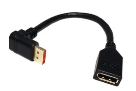 InLine DisplayPort redukcia DP(F)-DP(M) lomená dole, 0,15 m / Redukcia / DisplayPort 1.4 / HBR3 / 8K 30Hz (17159U)
