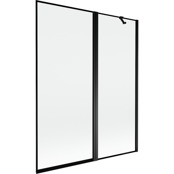 MEXEN - MIST vaňová zástena 140x150 cm 6mm f+s, čierna, okraj, pravá 8A9-140-011-70-70-P