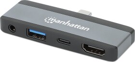 Manhattan Manhattan 190404 stacja dokująca Przewodowa USB 3.2 Gen 2 (3.1 Gen 2) Type-C Sivý