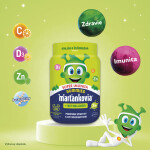 WALMARK Marťankovia gummy super imunita & betaglukán malina a čučoriedka 50 ks