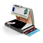 Kožená mini peňaženka Mondraghi Saffiano Silver
