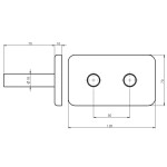 SAPHO - Obdĺžniková krycia rozeta pre pripojenie TWIN, zlato mat CP7135GM