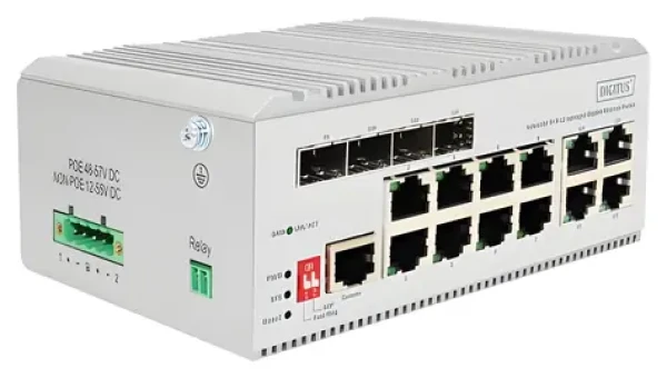 Digitus / Switch / 8portový Gigabit / L2 Managed / 4x SFP Uplink (DN-651145)