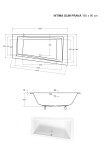 BESCO - Asymetrická vaňa INTIMA SLIM - Nožičky k vani - S nožičkami, Rozmer vane - 160 × 90 cm, Spôsob prevedenia - Pravé VANINTI16SLIMP+OLVPINOZSTELI