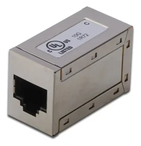 Digitus RJ45 spojka 8P8C CAT6 tienená / Spojka / Kovové puzdro / 1:1 zapojenie (AT-AG 8/8 C6S)