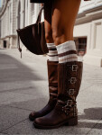 Podkolienky Milena 1610-001 Stripes ecru 37-41